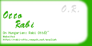 otto rabi business card